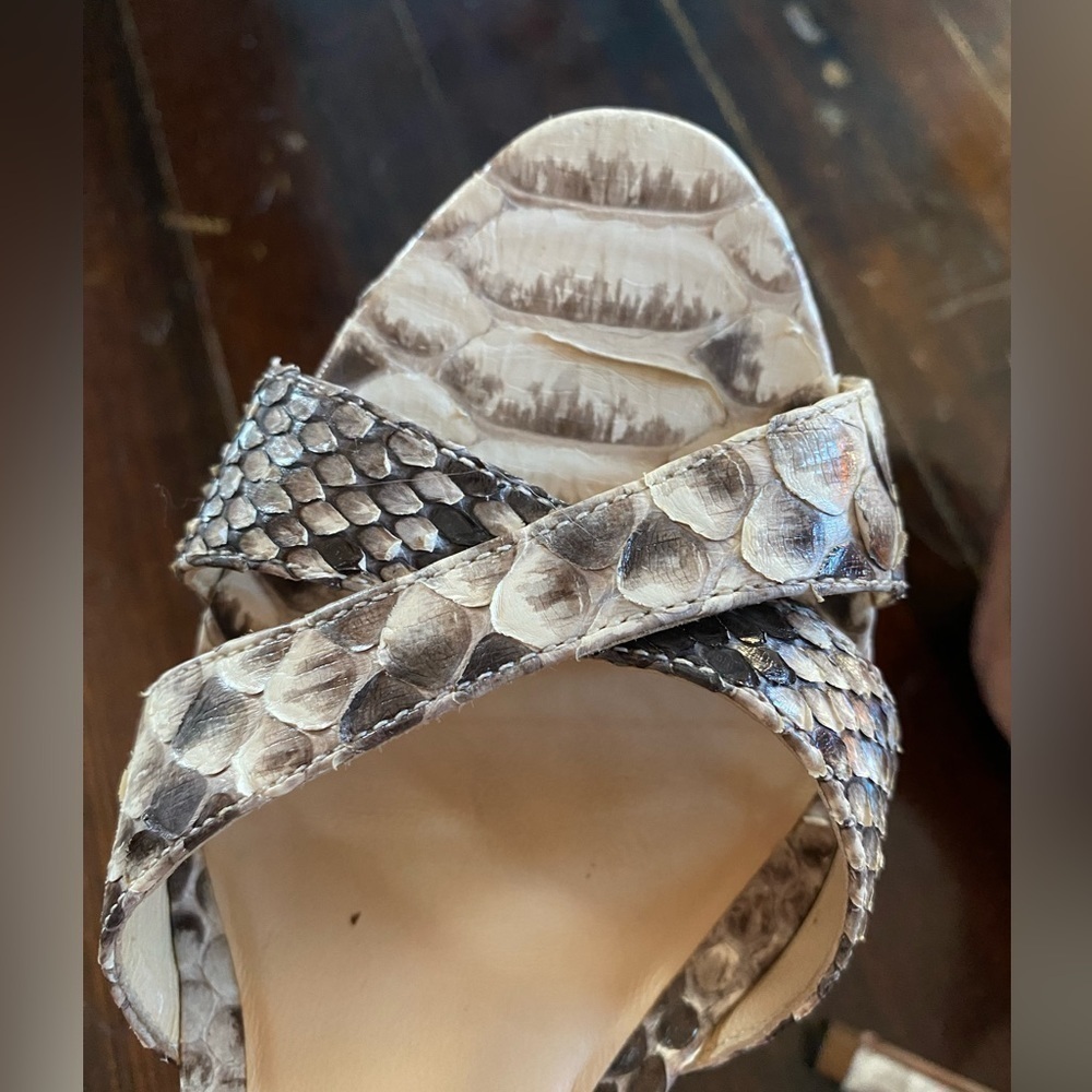 Alexandre Birman Genuine Python Sandal Heels Size… - image 6